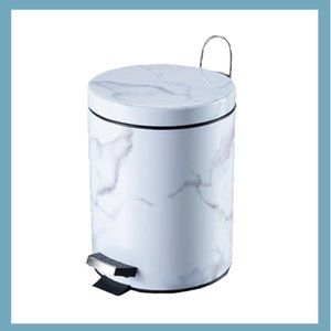 Simil Marble Stainless Steel Trash Can (5 Liters/1.3 gal)